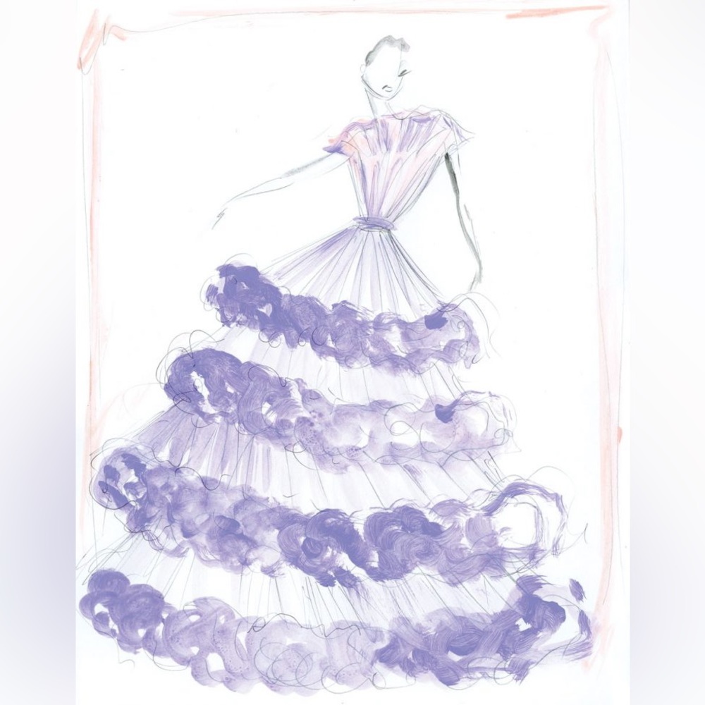 Christian Siriano purple Dress Gown US8 M L princess costume PROM Medium - Picture 10 of 16